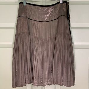 Hazel - stunning pleated midi skirt, taupe Medium